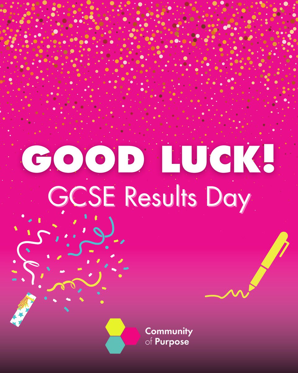 CommofPurpose's tweet image. 🌟Good luck to everyone collecting their GCSE results today!📚
Be proud of how far you’ve come; your hard work has already opened doors. This is just the start of your journey! 🚀🎓
#GCSEResultsDay #GoodLuck #YouveGotThis #ResultsDay #EmpoweringPeople