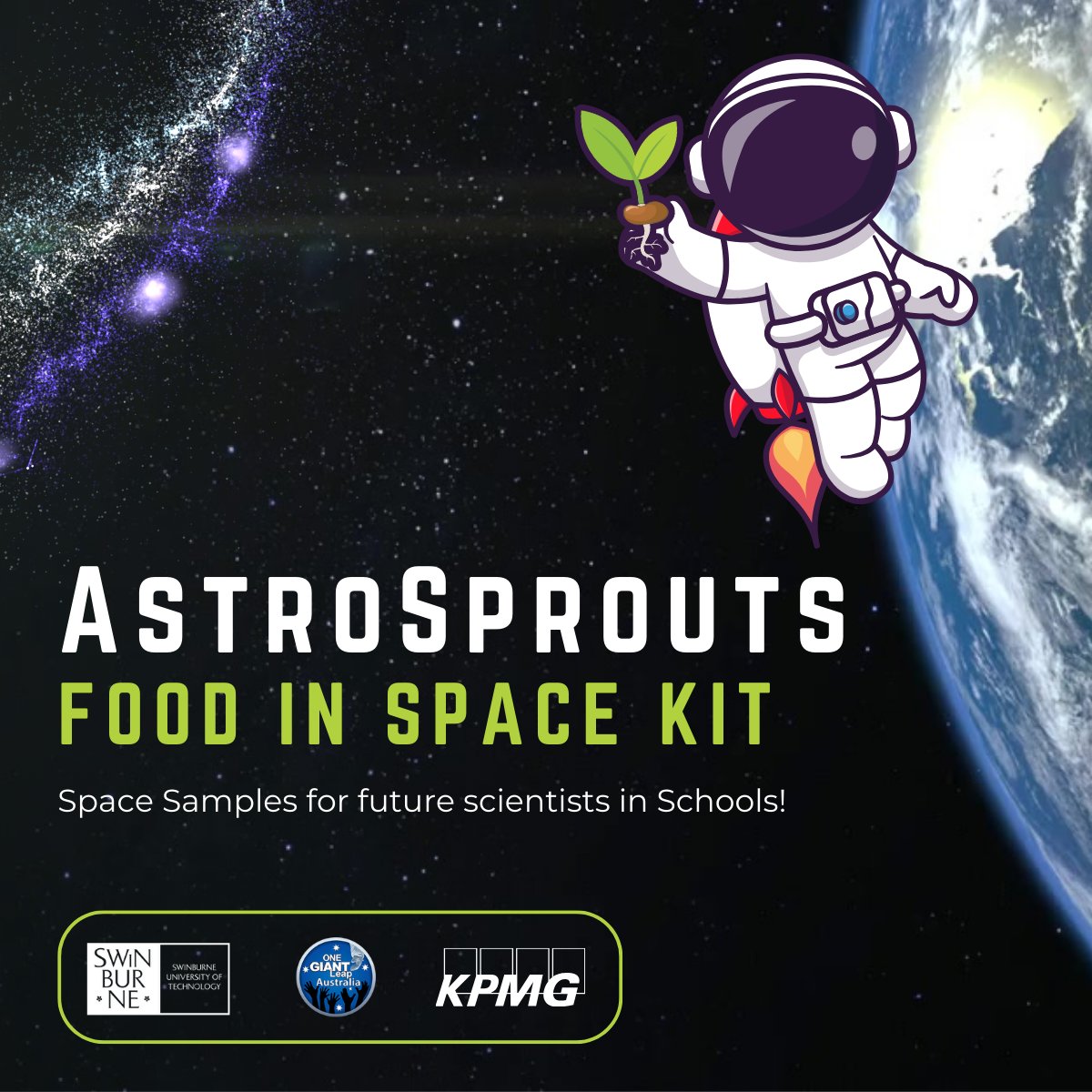 onegiantleapoz's tweet image. 🚀 50 Kits. 🌏 Every corner of Australia.
🌱 2000+ students. 👩‍🏫 All year levels.
✨ Real space samples. Straight from orbit.
This is AstroSprouts — where future scientists take root.
#FoodInSpace #AstroSprouts #STEMed #ISSclassroom #FutureAstronauts
@swinburne @kpmgaustralia