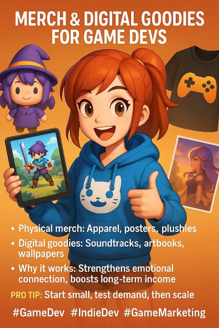 vic44461's tweet image. Give players something to wear, hang on their wall, or load on their phone, and they’ll remember your game long after the credits roll.
Start small. Sell out fast. Scale big.

#indiegames #gamedevelopmentassets #gamedev