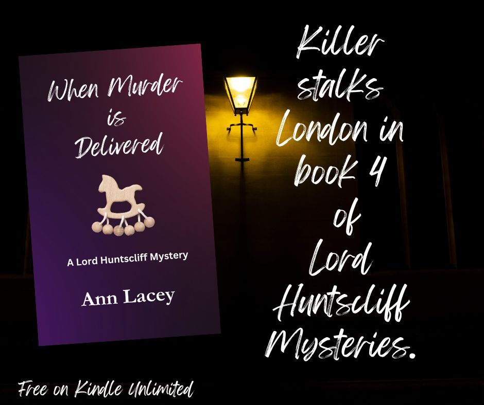 annlacey194's tweet image. Join Lord Huntscliff as he hunts a killer stalking the streets of London in When Murder is Delivered - Book 4 of series. #Bookbeast #KindleUnlimited #ShamelessSelfPromo #mystery amazon.com/dp/B0CPZP9QDM