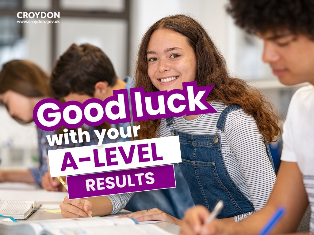 yourcroydon's tweet image. Today is a big day for our A-level students - and we’re behind you all the way. 
It’s normal to feel nervous but help is available - call 020 8726 7485 or visit: orlo.uk/tI8jl
Good luck – we can’t wait to see your next chapter!
#ALevelResultsDay #ALevelResults