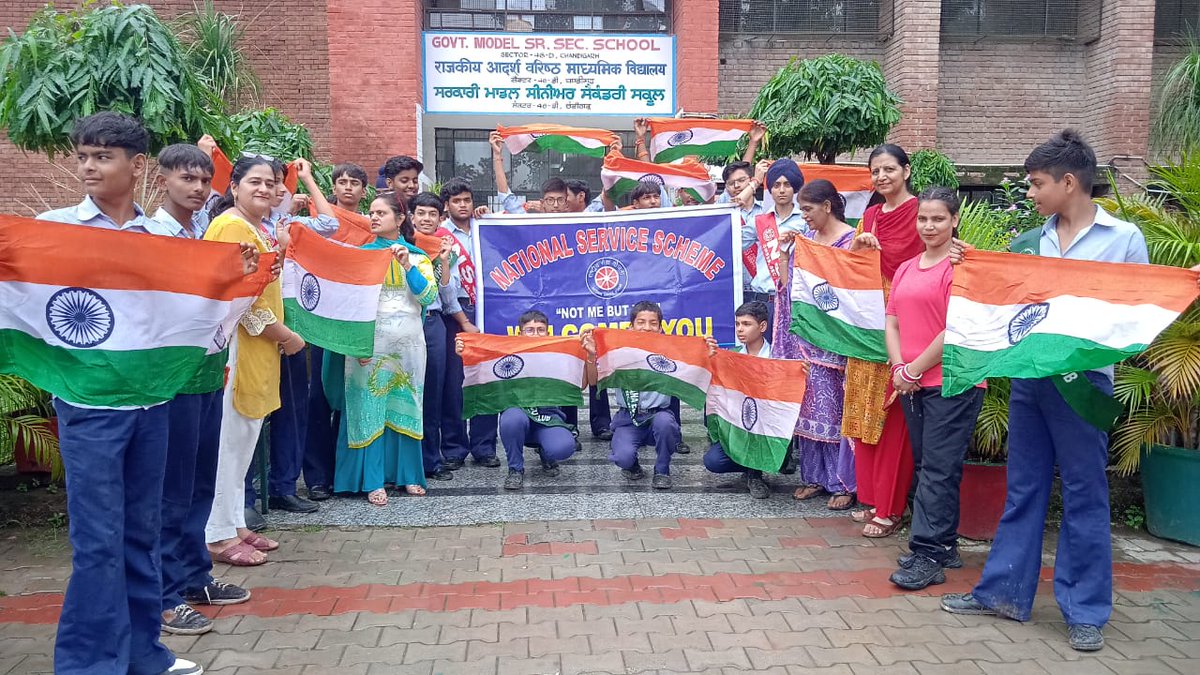 gmsss46d's tweet photo. @SchoolEduChd HAR GHAR TIRANGA ACTIVITY IN GMSSS46 https://t.co/2ER8YzhHv9