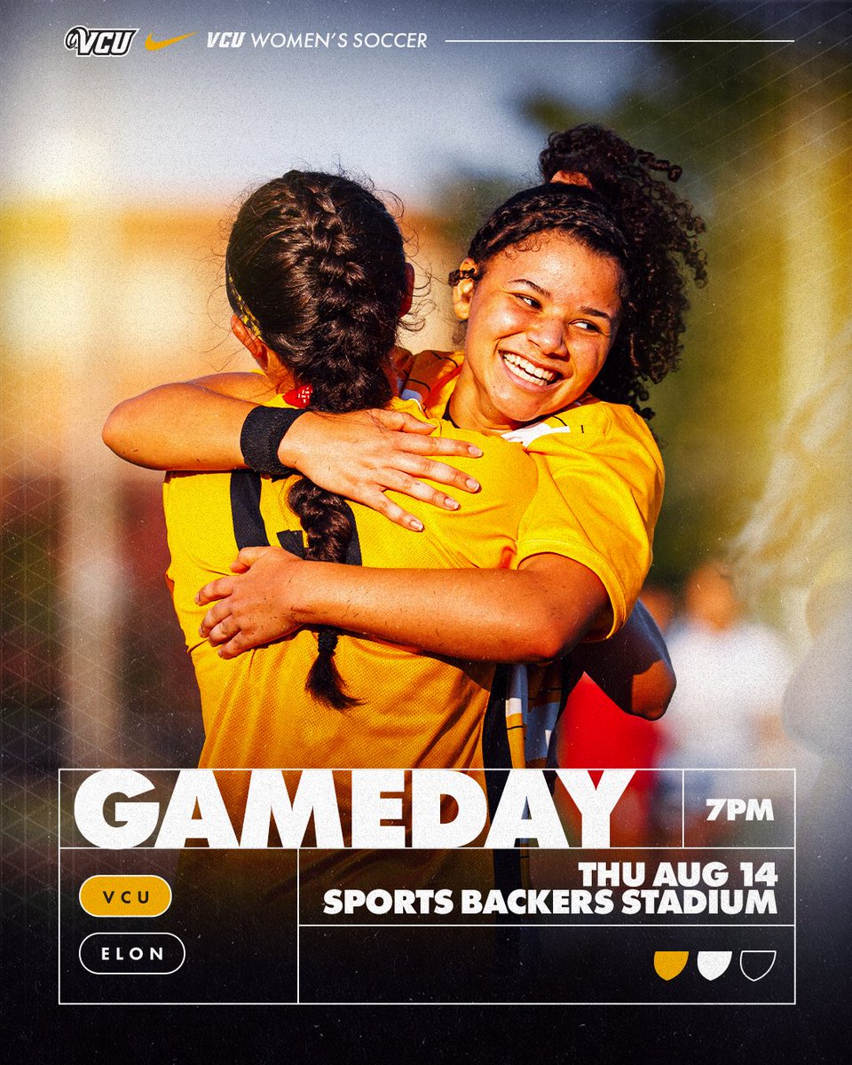 VCUWomensSoccer's tweet photo. IT'S OPENING DAY‼️

🆚 Elon
📍 Richmond, Va.
🏟️ Sports Backers Stadium
🕖 7 PM
📺 https://t.co/tMDT2MPlaA
📊 https://t.co/gNuD36dTLF
🎟️ https://t.co/gHgQdaao7d

#LetsGoVCU https://t.co/cfQWPhdU1I