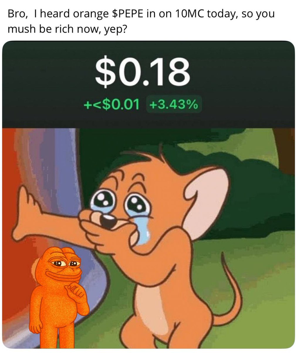 orangeera_sol's tweet photo. Or you can be like this, because you have weak hands lol and sell orange $PEPE early 

CA: DWtnQvP98QcWtDSWd1ASCWfSpnvWTQV2zmkGcQoipump https://t.co/gACFmCnnuc