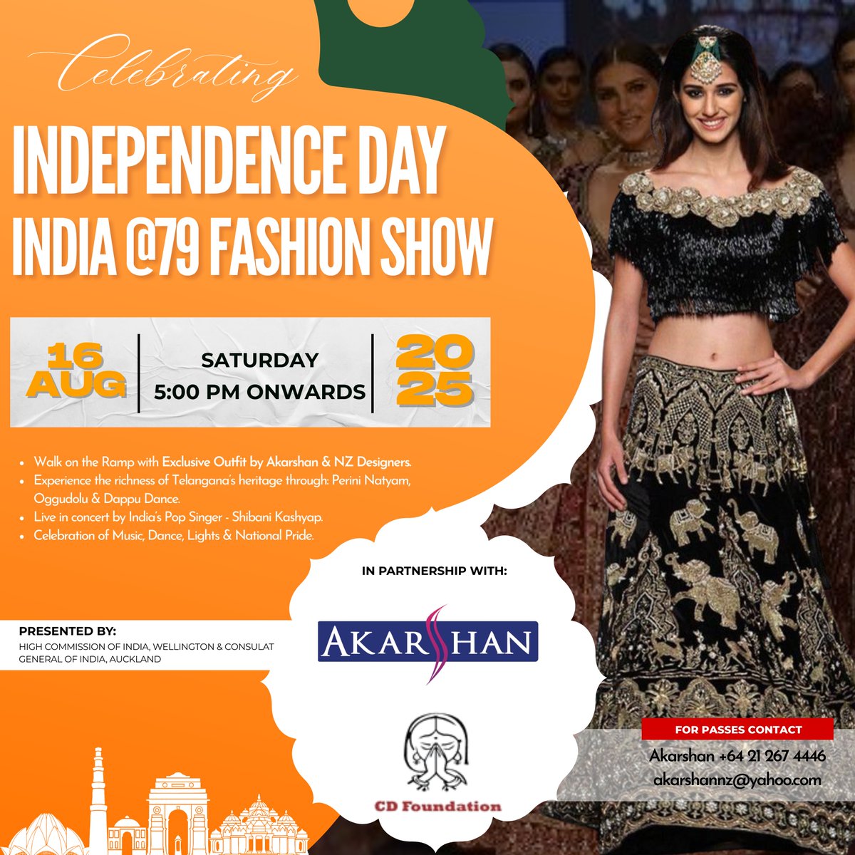 The wait is almost over 💃 Step into a world of glamour &amp; heritage this Independence Day on 📅 16 Aug 2025 at 5:00 PM ! Celebrate India @79 with an unforgettable night of style &amp; culture! 🇮🇳