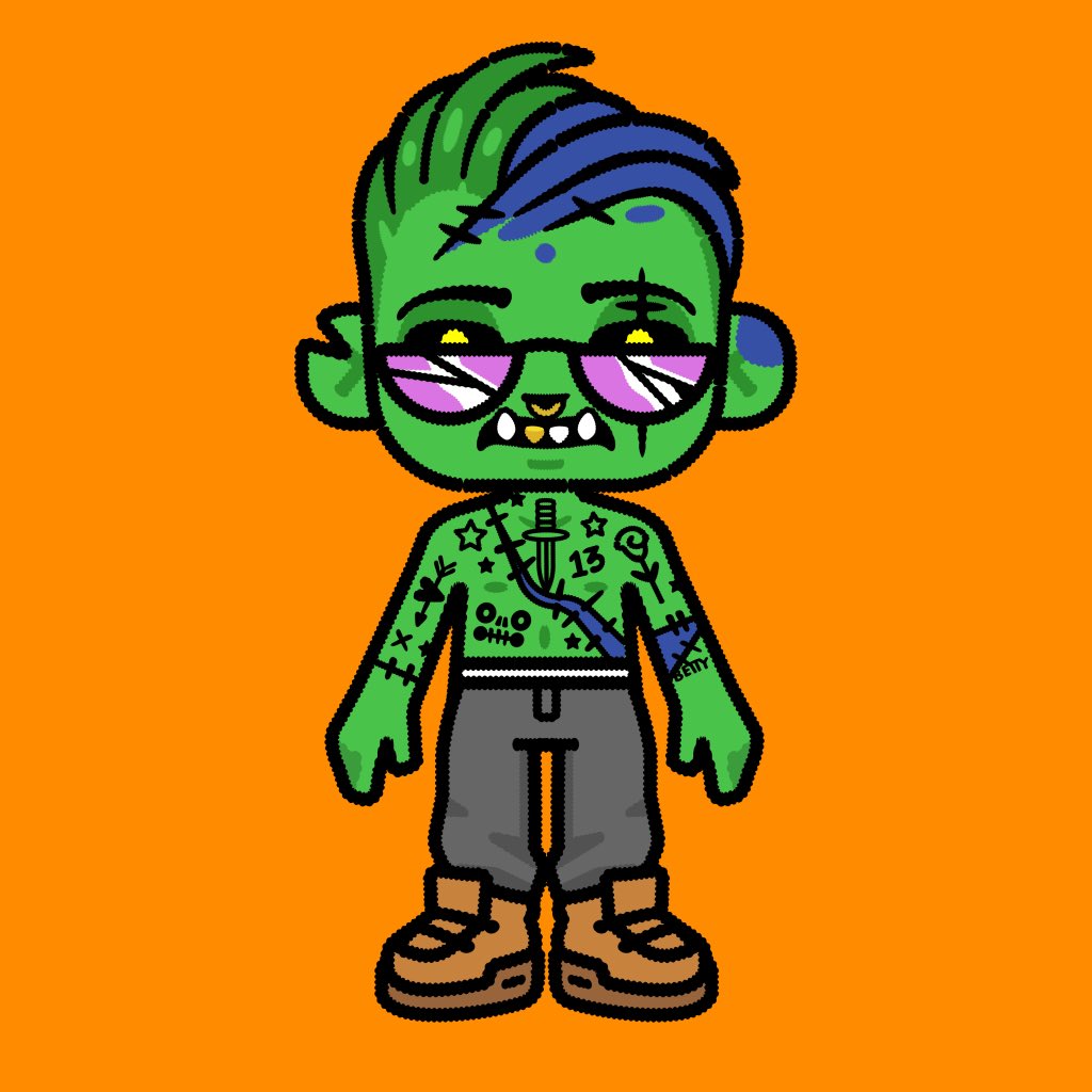 hk_dfz's tweet photo. What I love most about the new @Deadfellaz EVO is that I’m yet to see a bad trait in this style. @psych_nft killed it with the aesthetic https://t.co/vPH0D7VZeJ