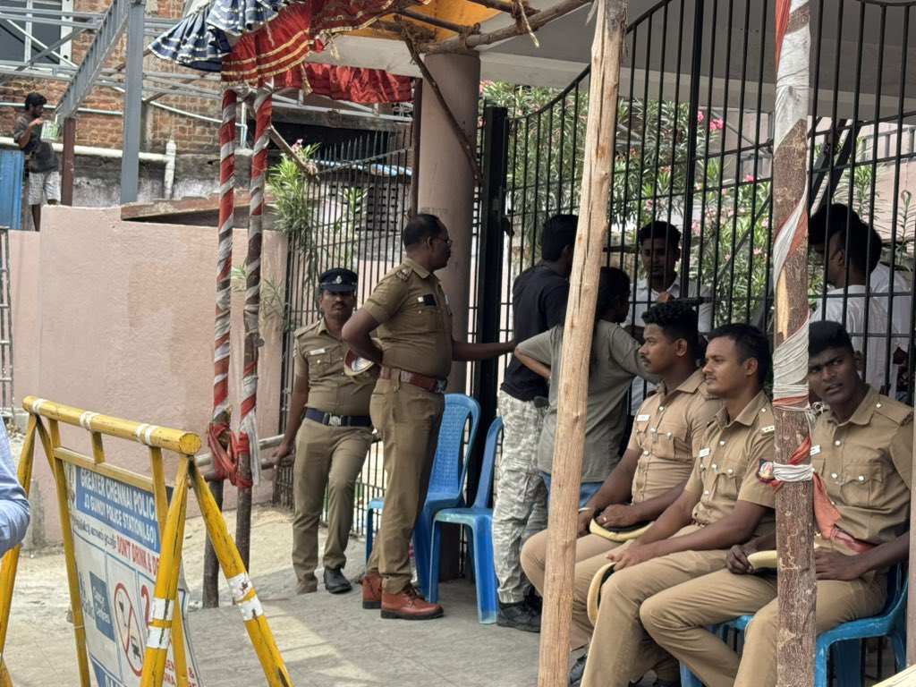 Dr Kiruba Munusamy, Ph.D. (@kirubamunusamy) on Twitter photo The sanitary workers, activists and advocates who were arrested for protesting <a href="/chennaicorp/">Greater Chennai Corporation</a>’s outsourcing of solid waste management are detained in different places across Chennai. I am with the protestors at the Maduvankarai Guindy Community Hall as they await remand. The sanitary workers, activists and advocates who were arrested for protesting <a href="/chennaicorp/">Greater Chennai Corporation</a>’s outsourcing of solid waste management are detained in different places across Chennai. I am with the protestors at the Maduvankarai Guindy Community Hall as they await remand.