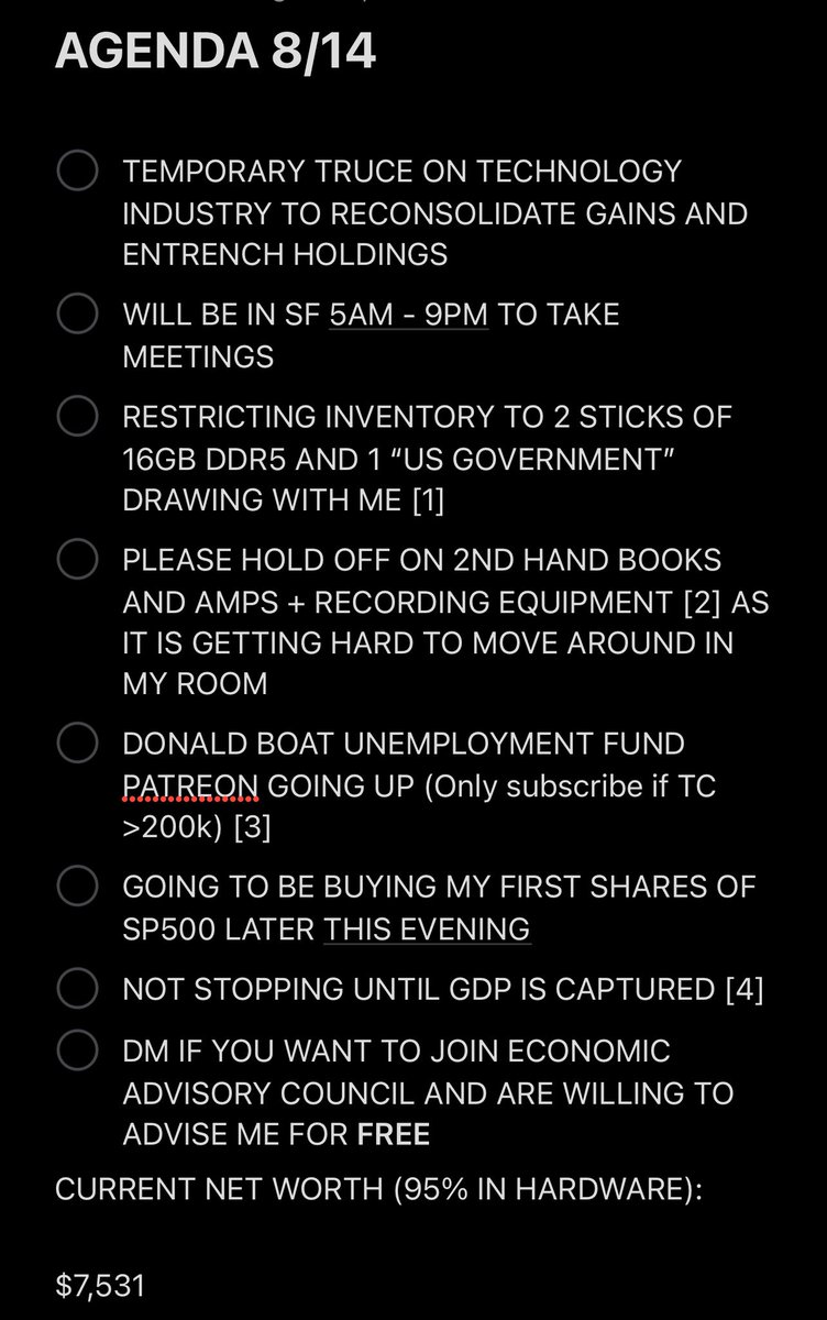 laserboat999's tweet photo. AGENDA 8/14 https://t.co/oncrwD3Xov