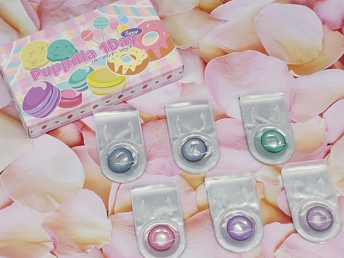 animatehonten's tweet image. 【ACOS・新商品】
Puppilla 1Day Syrup  - パピーラ ワンデーシロップ -

パウダーシロップ
メルシロップ
フローズンシロップ
ロゼシロップ
グレープシロップ
ラベンダーシロップ

6F #ACOS コーナーにて新色のお取り扱い開始しました🎉
レンズサンプルも展示しておりますので是非ご覧ください✨