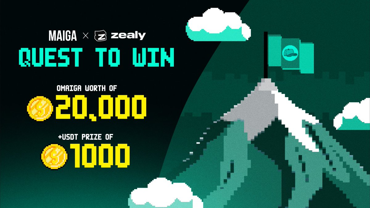 MAIGA x <a href="/zealy_io/">Zealy</a>: Pre-TGE Quest Campaign

💰 $20,000 worth of $oMAIGA + 🎟 $1,000 USDT Raffle Draw 💰 

📅 Campaign period: 14 Aug - 12 Sep 

🏆 Rewards:
1. Top 500 users share $20,000 worth of $oMAIGA airdrop 
2. Lucky Draw: $1,000 USDT for 100 random participants

You must