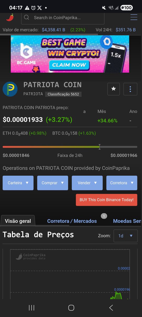 Patriota coin comunidade tweet media