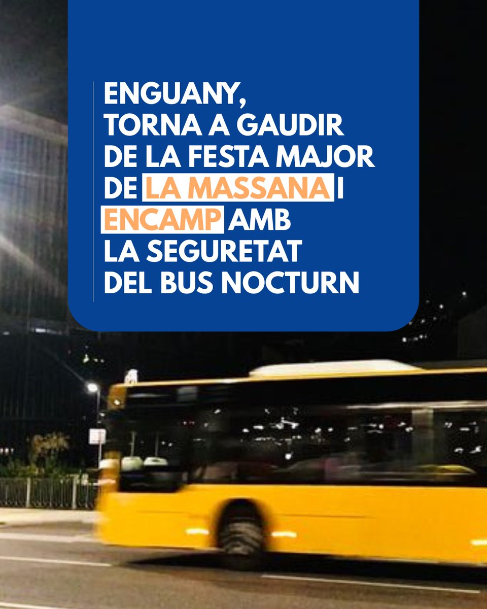 Recorda!  🎊 Durant les nits de festa major, el servei de bus nocturn està actiu perquè puguis moure’t de manera segura, còmoda i sostenible.

ℹ️ Consulta els horaris a bus.ad/bus-nocturn/