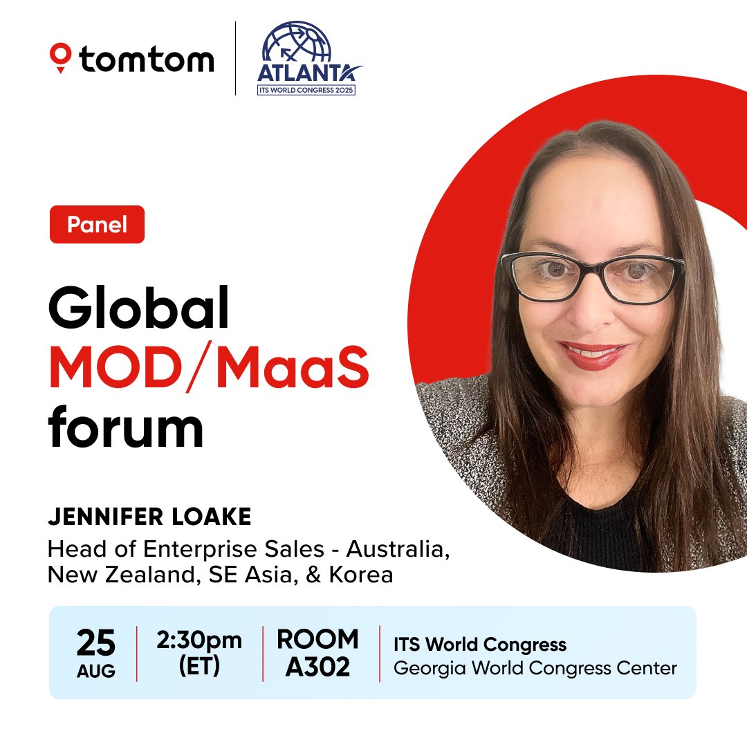 TomTom's tweet photo. 🚦 The best of TomTom are at ITS World Congress, Atlanta, sharing insights to help city planners create thriving, inclusive cities. 

From smart maps to crisis-ready traffic data, discover the solutions shaping urban mobility at #ITSWC2025 with TomTom. https://t.co/4aAT7tVU7l https://t.co/T3pZ7zQpqD