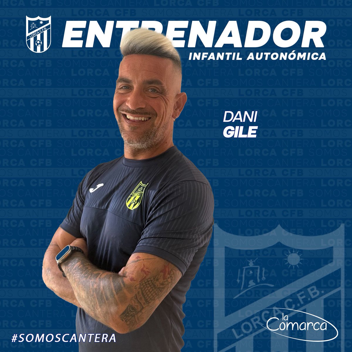 ENTRENADORES 🔊 | Dani Gile se hará cargo del Infantil Autonómica 🤝🏼 

👉🏼 Dani sale de su zona de confort. Cercano, pero exigente, es competitivo y saca rendimiento a sus futbolistas

#SomosCantera #LorcaCFB 🔵⚪️