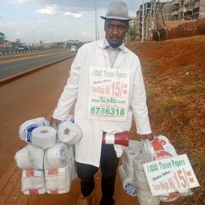 From being an innovator of Pesa link that banks uses it to hawking tissues. 

He deserves justice.