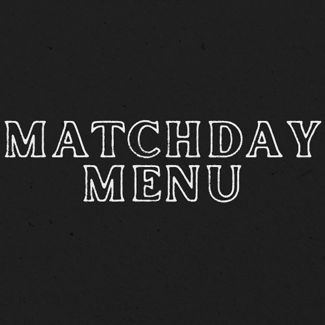 Matchday Menu tweet media