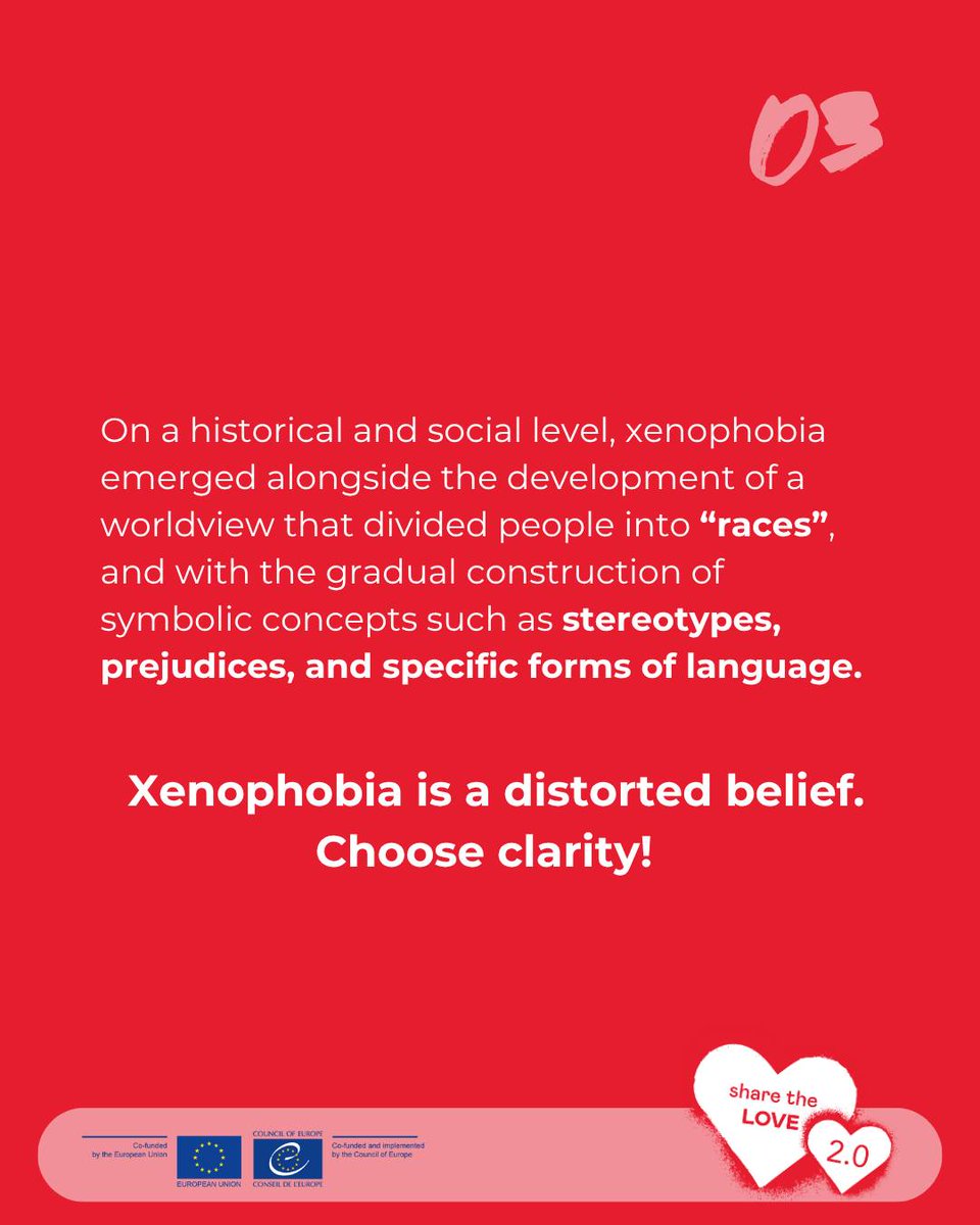 CoE_EU_HF's tweet photo. When you understand the meaning given to words, you understand the roots of prejudice. Stand united against xenophobia!
#BlockTheHatred #ShareTheLove2_0 https://t.co/TQYm66SrIn