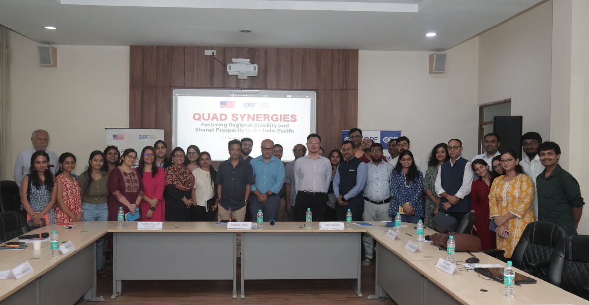 #ORFEvents #ORFKolkata

<a href="/ORFKolkata/">ORF Kolkata</a> hosted a thought-provoking discussion featuring two high-level roundtables on "Quad Synergies: Fostering Regional Stability and Shared Prosperity in the Indo-Pacific", in partnership with <a href="/USAndKolkata/">U.S. Consulate Kolkata</a>.

Follow for the event highlights👇