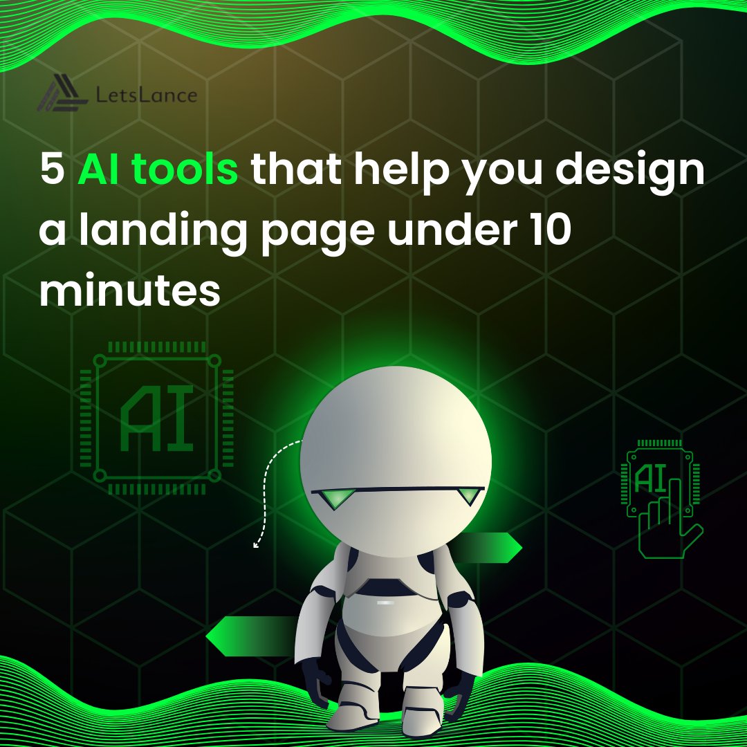 LetsLanceAI's tweet photo. 5 AI tools that help you design a landing page under 10 minutes.   

List in the thread below! 🧵 https://t.co/vPKtc5QP4T