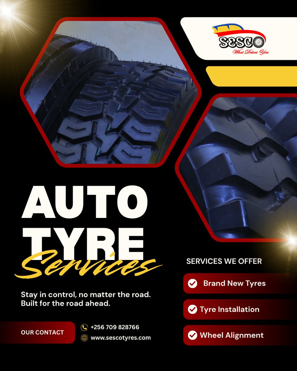 🛣️ Safety starts where your tyres meet the road.
Better treads = better grip = safer journeys.
Choose Sesco Tyres for durability and peace of mind.
#BestTyresInTown #GripAndGo #SescoTyres