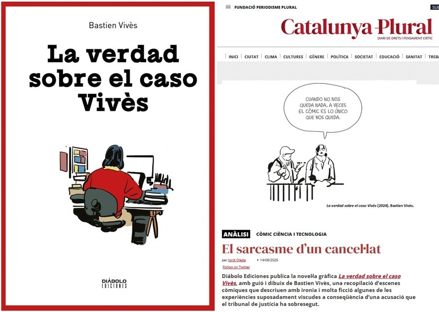 Jordi Ojeda (@jordiojeda) on Twitter photo Article a <a href="/CatalunyaPlural/">CatalunyaPlural</a> dedicat a la novel·la gràfica "La verdad sobre el caso Vivès", amb guió i dibuix de #BastienVivès.
Publica <a href="/Diabolocomics/">DIÁBOLO EDICIONES</a>
"El sarcasme d'un cancel·lat" 👇
catalunyaplural.cat/ca/el-sarcasme…
#CòmicIEducació <a href="/TecnoCampus/">TecnoCampus</a> Article a <a href="/CatalunyaPlural/">CatalunyaPlural</a> dedicat a la novel·la gràfica "La verdad sobre el caso Vivès", amb guió i dibuix de #BastienVivès.
Publica <a href="/Diabolocomics/">DIÁBOLO EDICIONES</a>
"El sarcasme d'un cancel·lat" 👇
catalunyaplural.cat/ca/el-sarcasme…
#CòmicIEducació <a href="/TecnoCampus/">TecnoCampus</a>