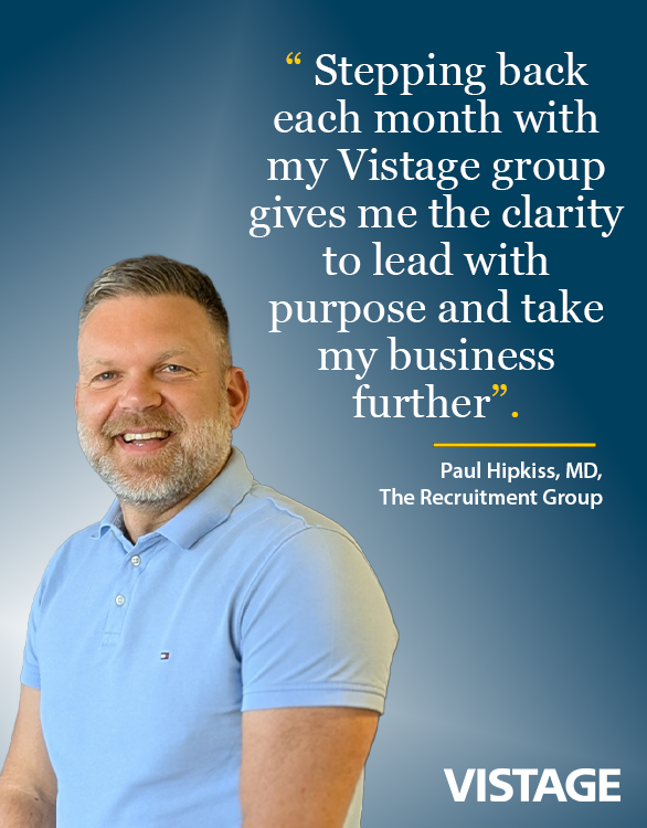 VistageUK's tweet photo. For Paul Hipkiss, MD of The Recruitment Group, joining Vistage transformed the way he leads. 

View his full story: https://t.co/qEnU4WL5lw https://t.co/FppCdNvn3O