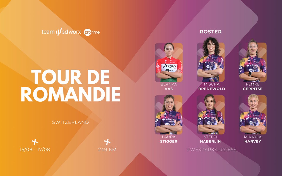 Our lineup for <a href="/TourDeRomandie/">Tour de Romandie</a> 👊🏼

#wesparksuccess