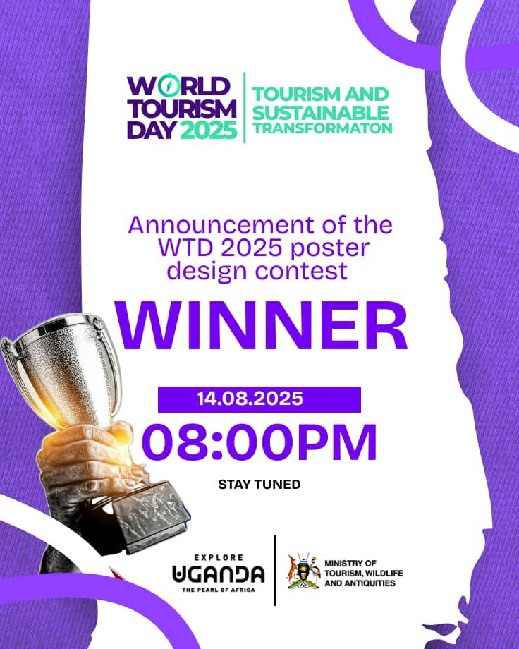 Tonight is the moment we’ve ALL been waiting for!
At 8:00 PM sharp, the curtain lifts and the World Tourism Day Poster Design Contest WINNER will be revealed.
The votes are in… the suspense is REAL… and the crown is ready.

Who’s taking it home? 👀🏆

#WTD2025 #ExploreWestNile