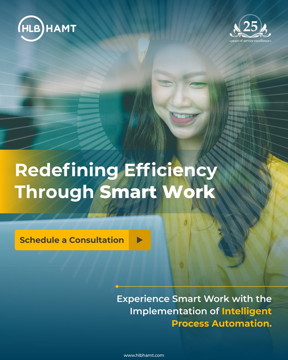 Transform the Way You Work!
hlbhamt.com/services/intel…

Boost #productivity and accuracy by streamlining operations with intelligent #automation solutions.

Connect with #HLBHAMT today!

#DigitalTransformation #AI #WorkplaceAutomation