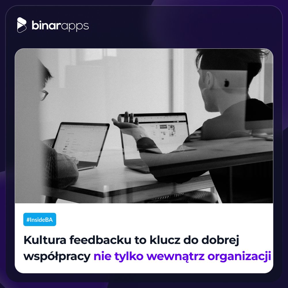 Feedback w BinarApps to nie proces. To styl pracy.
Działa, bo jest:
✅ konkretny
✅ szybki
✅ partnerski
Bez tego nie ma dobrej współpracy.
#InsideBinarApps #Feedback