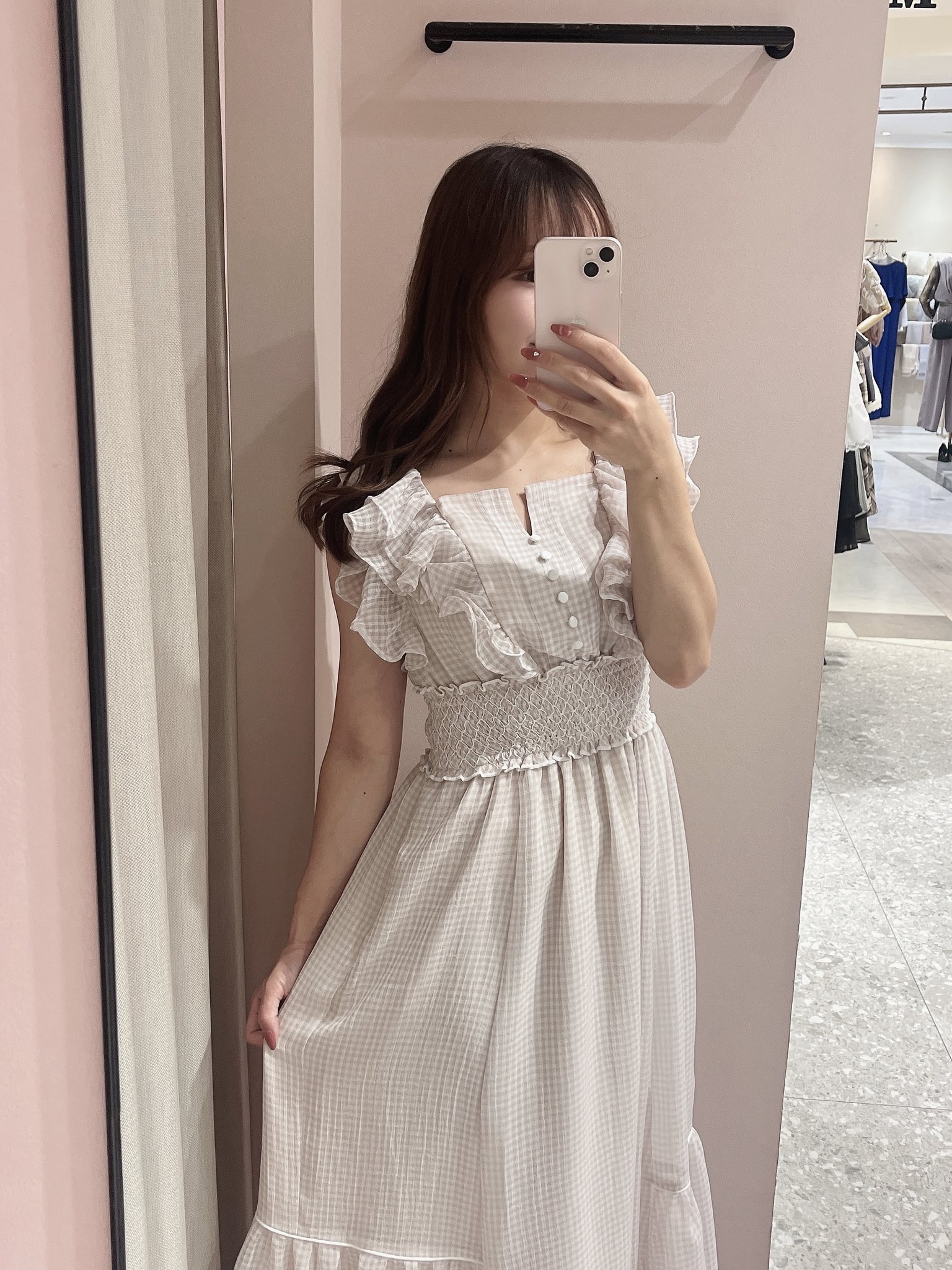 【週末限定値下げ】An MILLE アンミール チェックレディOP ホワイト 白 チェックレディOP｜evelyn（エブリン）公式通販サイト