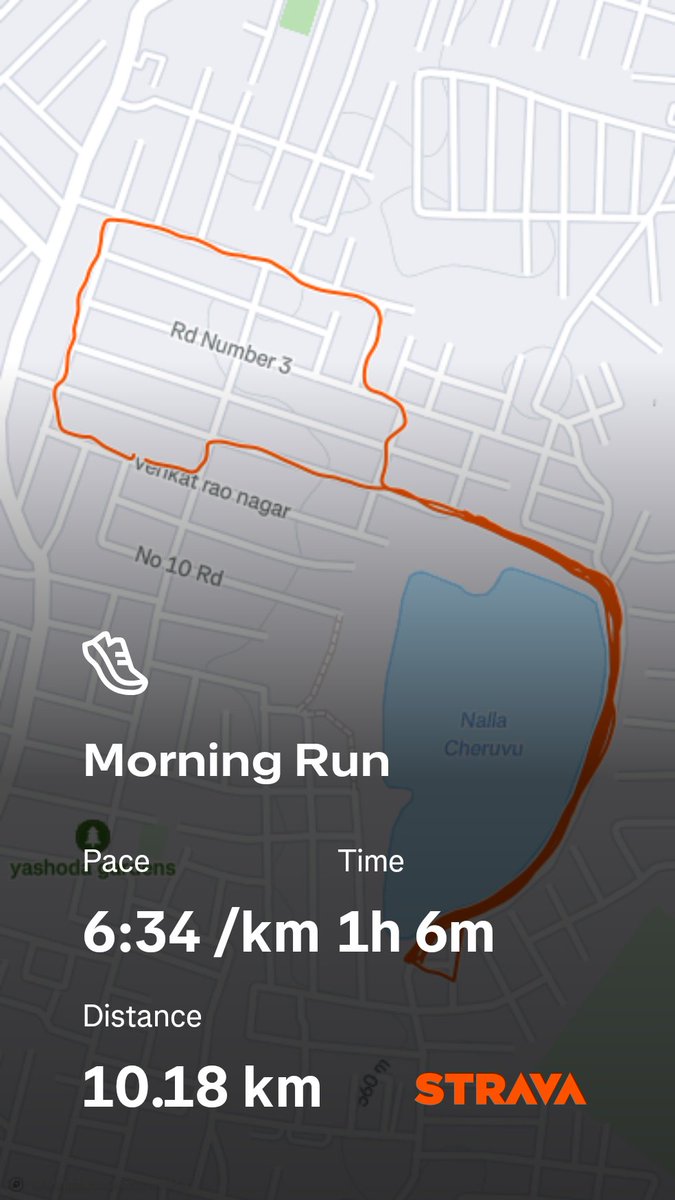 pavanmarni's tweet photo. Thursday 10 km run 😎 #kukatpallyrunners #HyderabadRunners #indianroadrunners https://t.co/2X8Vg0Xnzu