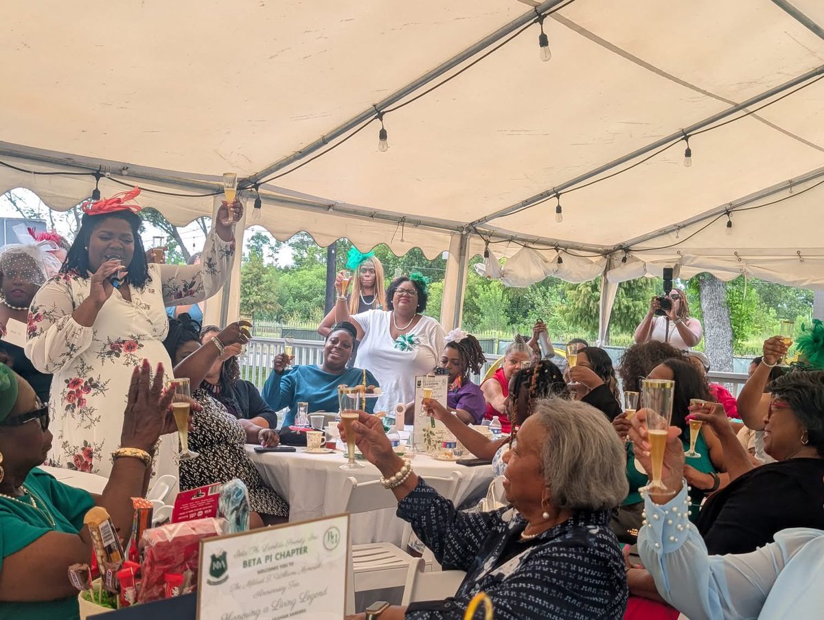 SimonDarryan's tweet photo. We had an amazing time today in Iota Land as we Celebrated Beta Pi Chapter of Iota Phi Lambda Sorority, Inc. 77th Anniversary while also celebrating and honoring our beautiful legendary Soror, Soror Brenda Sanders at the Mildred T. Willams Memorial Anniversary Tea!! https://t.co/ZaTMVZPCEK