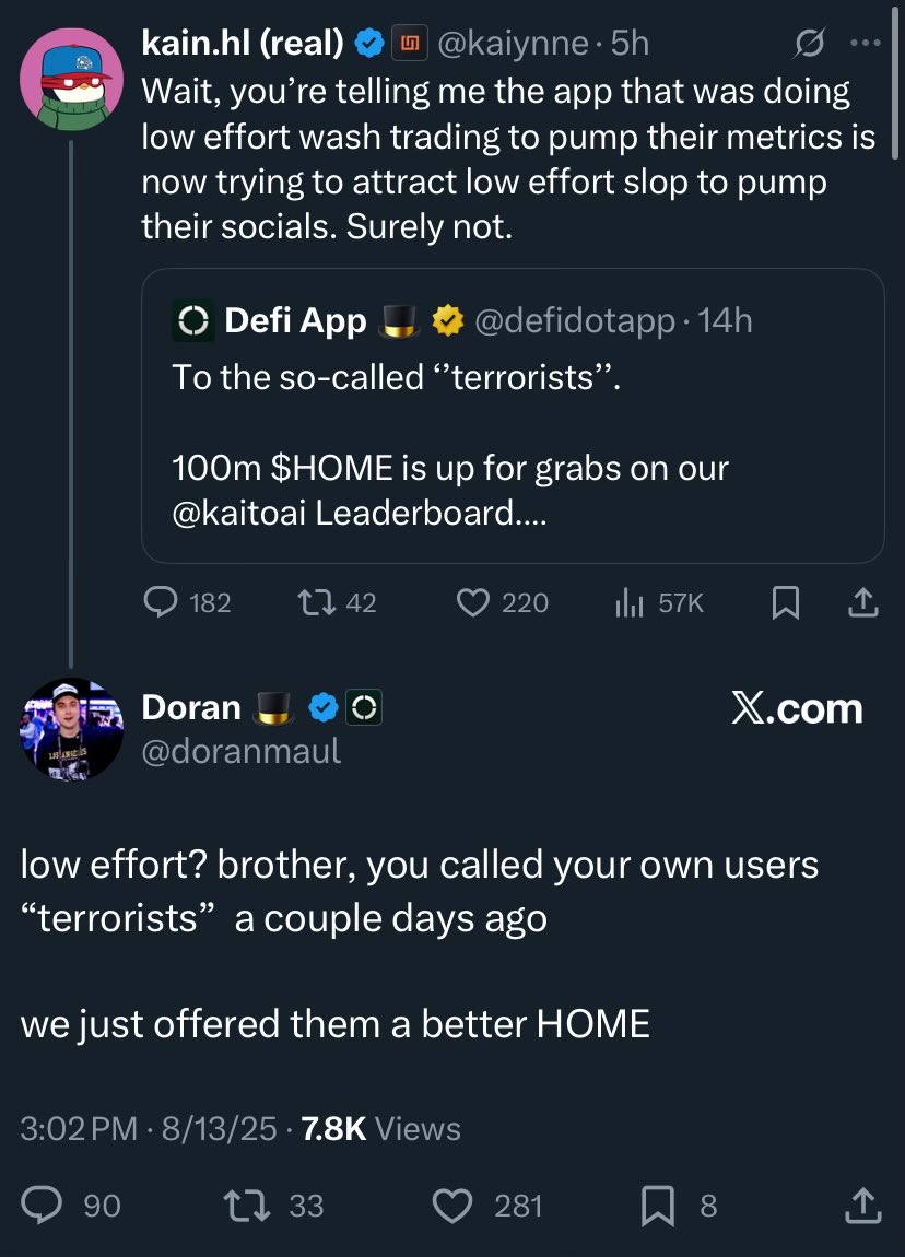 The <a href="/defidotapp/">Defi App 🎩</a> infinex wars are absolute cinema 🍿