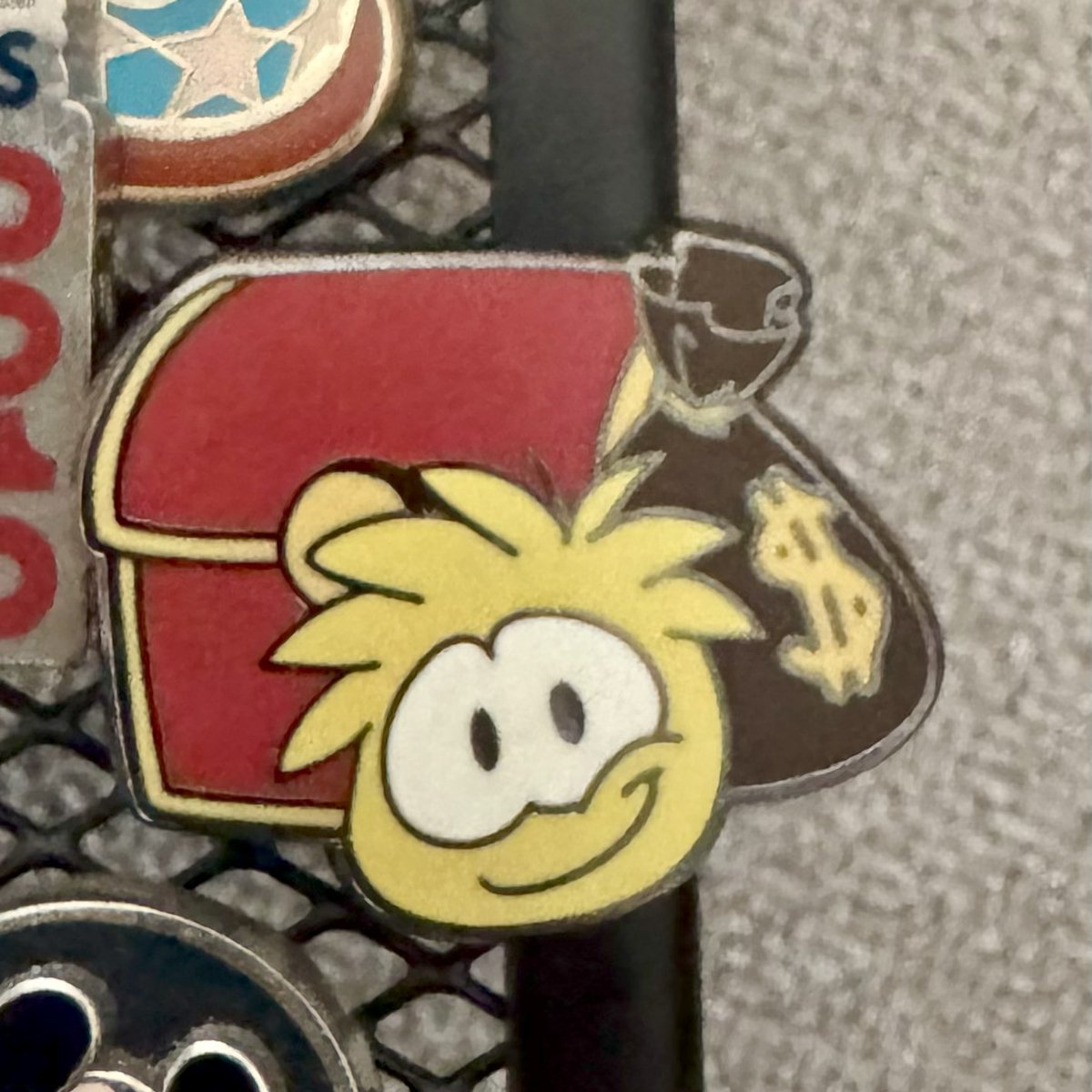 Jen Gregg-Lowe (@jgljen) on Twitter photo @WallfarMaxim <a href="/IslandQueenJen/">โฟโโ๐๐</a> This is the Gold Puffle Pin that was given to staff at the Quest for the Gold Puffle launch. It's not a large pin, I'll find another pin to put beside it so you can see the size reference. @WallfarMaxim <a href="/IslandQueenJen/">โฟโโ๐๐</a> This is the Gold Puffle Pin that was given to staff at the Quest for the Gold Puffle launch. It's not a large pin, I'll find another pin to put beside it so you can see the size reference.