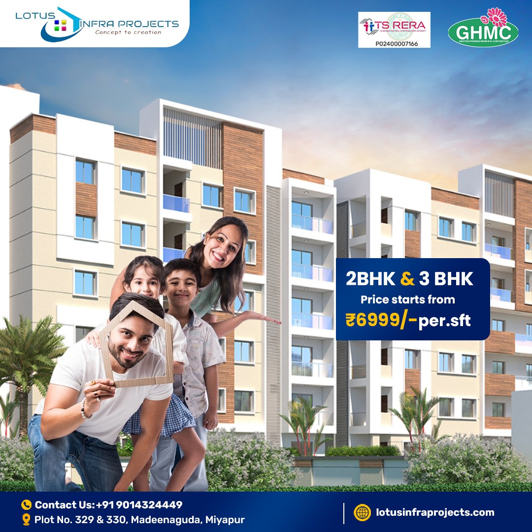 InfraLotus's tweet photo. https://t.co/gON9KQ6yX6
Give your loved ones the comfort and joy they deserve with our quality homes starting at just 6,999/- per.sft at Lotus Infra Projects. 
Create wonderful https://t.co/7DAzKITO0f
