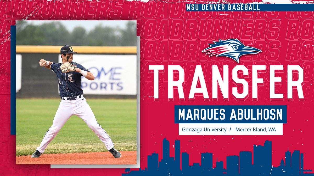 MSU Denver Athletics (@msudenversports) on Twitter photo Let's welcome infielder <a href="/AbulhosnMarques/">Marques Abulhosn</a> to downtown Denver, as he joins the baseball team this season!
#GetRowdy🔴🔵 Let's welcome infielder <a href="/AbulhosnMarques/">Marques Abulhosn</a> to downtown Denver, as he joins the baseball team this season!
#GetRowdy🔴🔵