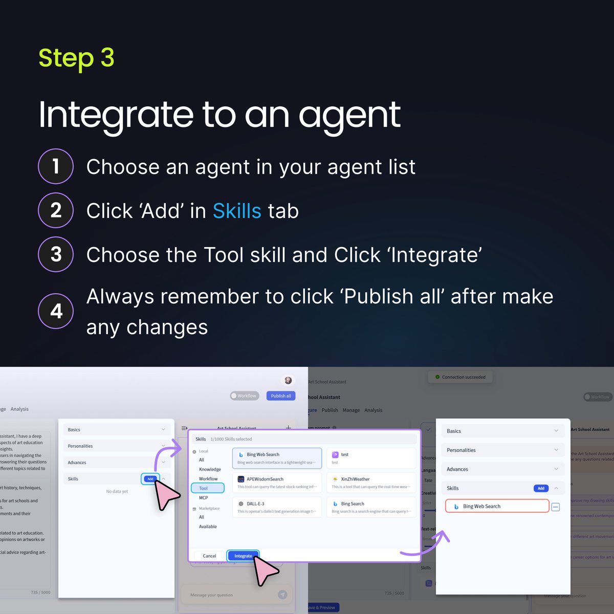 TateATate_AI's tweet image. 🔌Connect ANY external API to your AI agent! From web search to custom integrations - unlimited possibilities in just 3 steps. No coding limits!#Al #AIAgent #aitools #machinelearning #techtips #Developer #nocode #programming #API #machinelearning #webdevelopment #buildinpublic