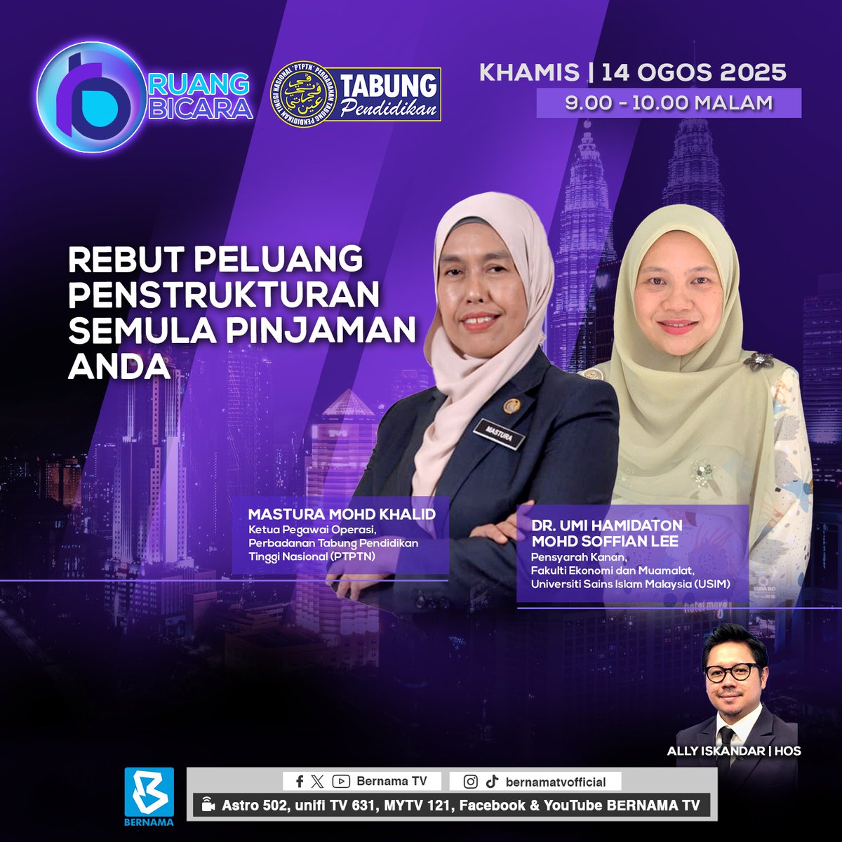 𝐒𝐋𝐎𝐓 𝐑𝐔𝐀𝐍𝐆 𝐁𝐈𝐂𝐀𝐑𝐀 𝐁𝐄𝐑𝐍𝐀𝐌𝐀 𝐓𝐕 | 𝐑𝐄𝐁𝐔𝐓 𝐏𝐄𝐋𝐔𝐀𝐍𝐆 𝐏𝐄𝐍𝐒𝐓𝐑𝐔𝐊𝐓𝐔𝐑𝐀𝐍 𝐒𝐄𝐌𝐔𝐋𝐀 𝐏𝐈𝐍𝐉𝐀𝐌𝐀𝐍 𝐀𝐍𝐃𝐀

Puan Mastura Mohd Khalid, Ketua Pegawai Operasi PTPTN akan bersiaran secara langsung menerusi Slot Ruang Bicara Bernama TV bagi