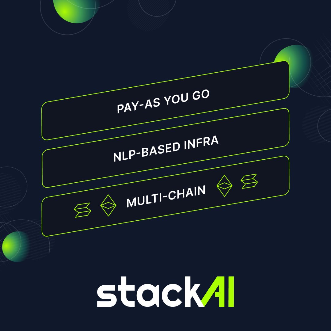 StackAI_xyz's tweet image. Infra used to cost you time, teams, and sanity.

StackAI changes the game:

✅ Pay as you go compute
✅ NLP-driven orchestration
✅ Multi-chain deployment

Infra is now flexible, efficient, and readable.
