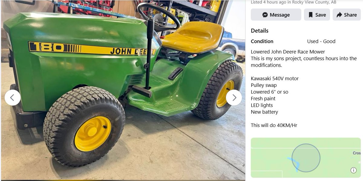 who would buy this custom JD drifting lawn tractor? i would so i could drift around my town roads