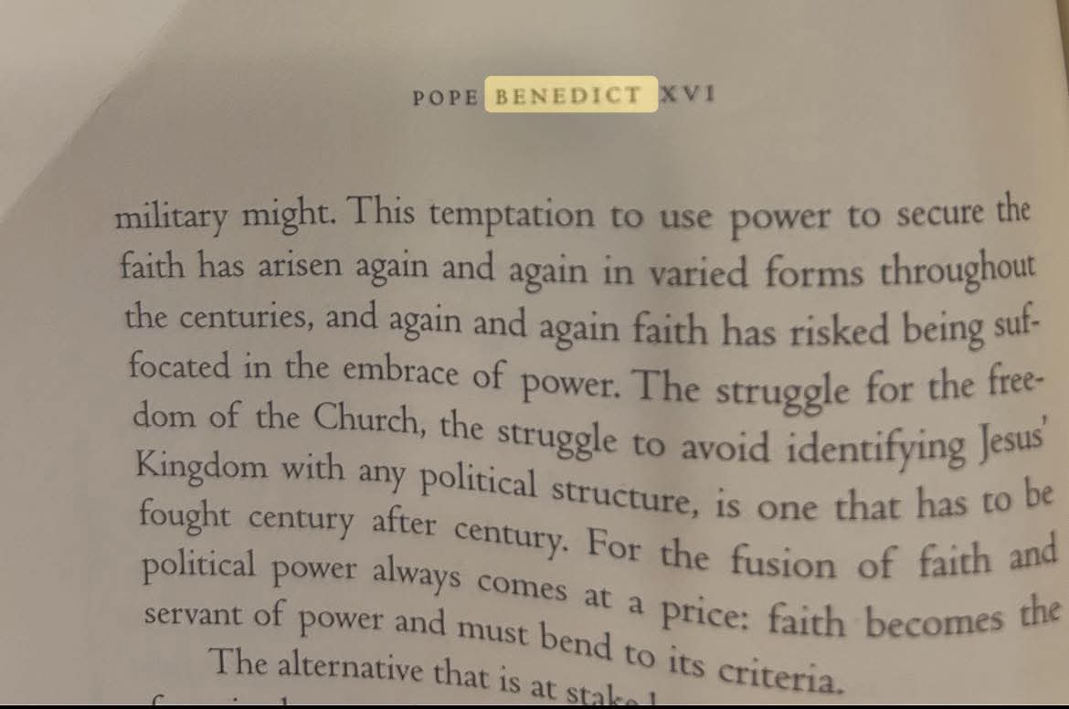 From "Jesus of Nazareth: From the Baptism in the Jordan to the Transfiguration" (Ignatius, 2007), 39-40.