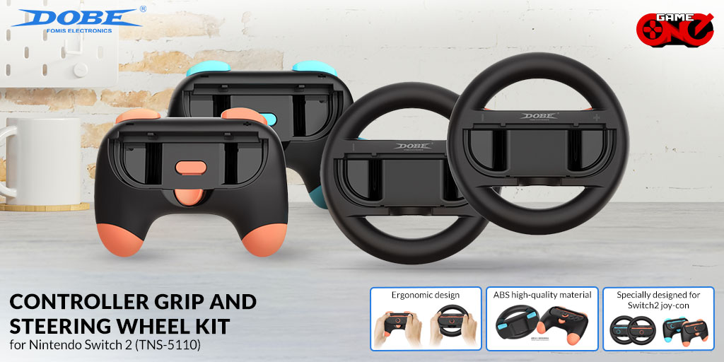 gameoneph's tweet photo. Level up your Nintendo Switch 2 fun with the Dobe 4-in-1 Grip &amp; Racing Wheel Kit! 

🛒Shop Now: https://t.co/oMTXXUQSCY

#Dobe #DobeGaming #switch2accessories #gamingwheel #joyconaccessories #switch2setup #nintendogaming #switch2controller #gameoneph https://t.co/KvEwrU1oMV
