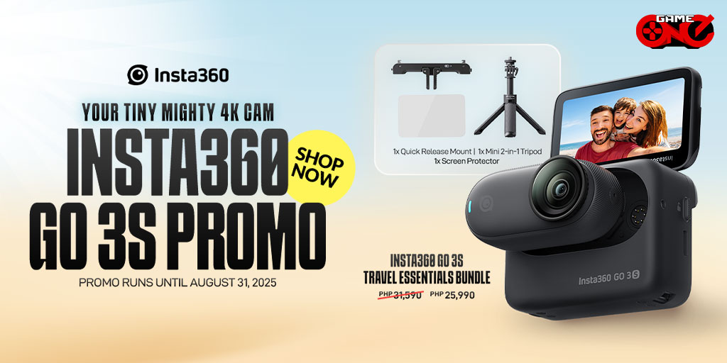 gameoneph's tweet image. AWESOME PROMOTION! 😱
Your tiny but mighty 4K cam is here! Get the Insta360 GO 3S and capture every moment in stunning 4K, anytime, anywhere.
📆Hurry, promo runs until August 31, 2025!

🛒Shop Now: bit.ly/3IEYizO

#promoalert #Insta360 #4KCamera #travelcamera  #gameoneph