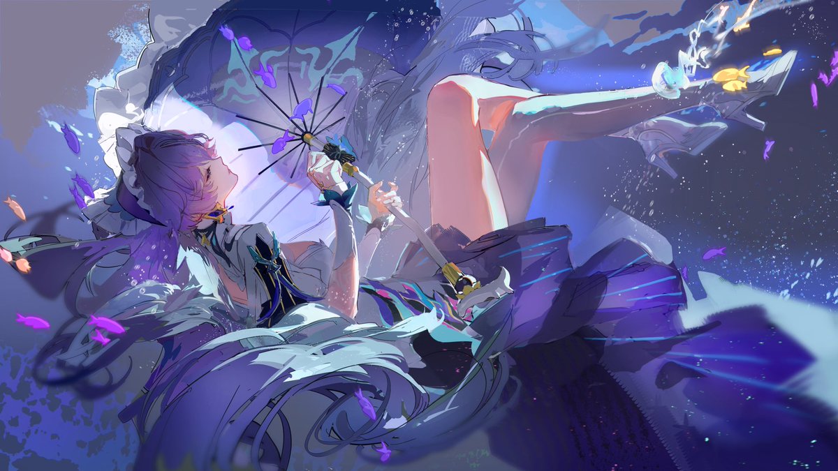 游曳深渊，沉沦幻海。

(_ w _).｡o○
#WutheringWaves #Wuwafanart #Cantarella