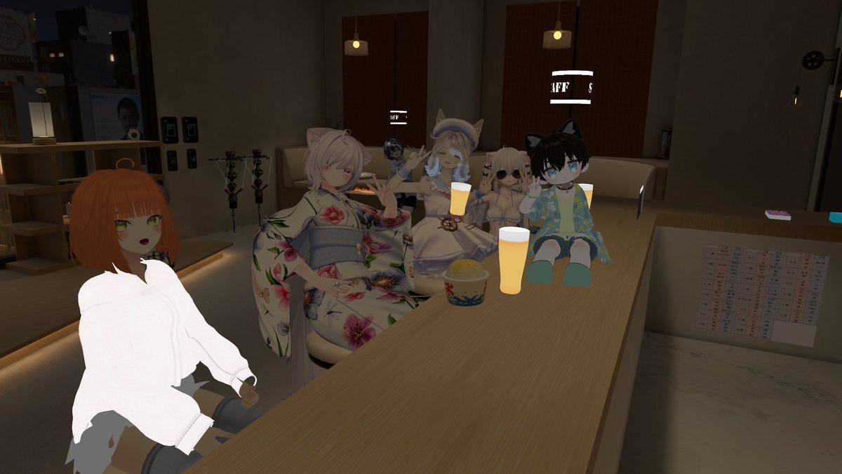 本日22時〜イベントです！
お待ちしてます〜✨
 #VRchat  #VRchatイベント  #隠れ家喫茶あやめ