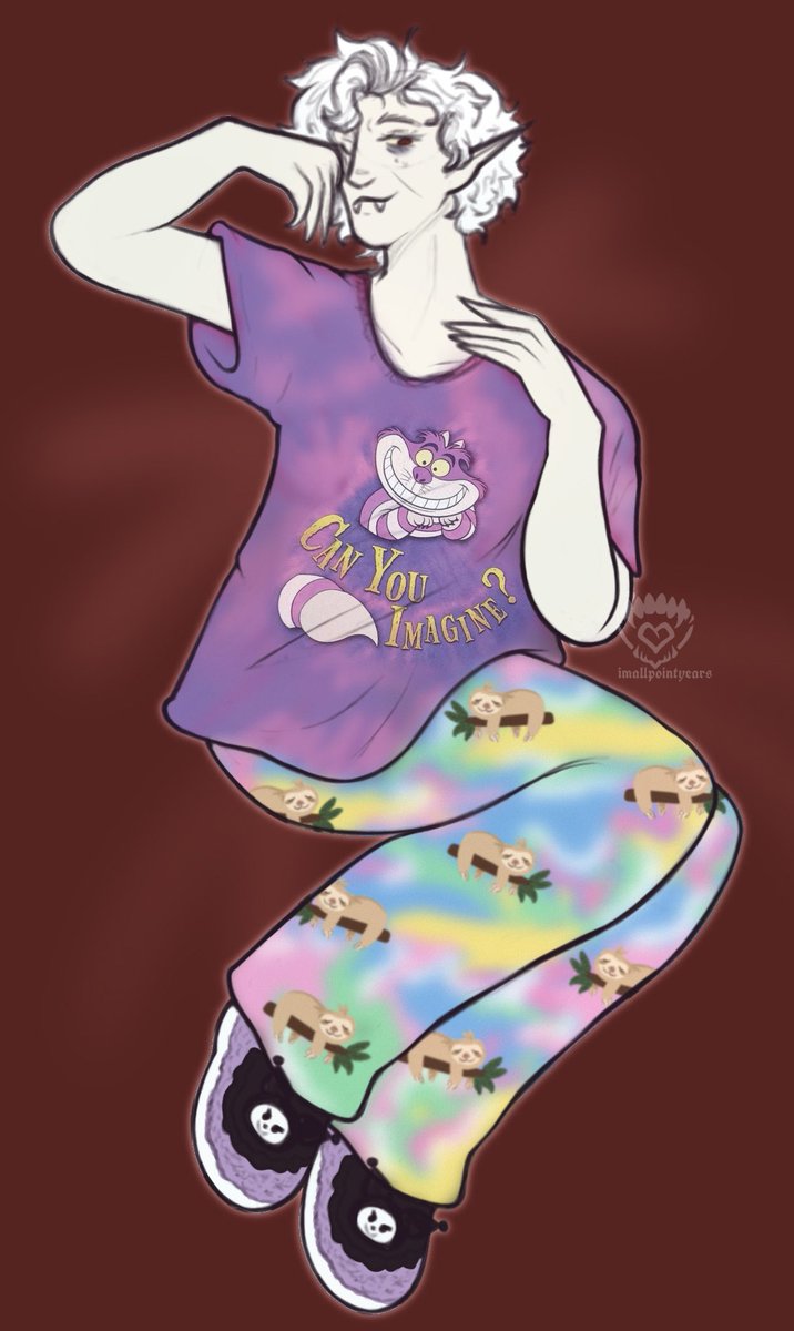 super late week 1 prompt for #Augustarion 💕 fashion 

he’s wearing my pajamas :3 this was super fun to do!! he looks so cutie omg 
#astarion #bg3