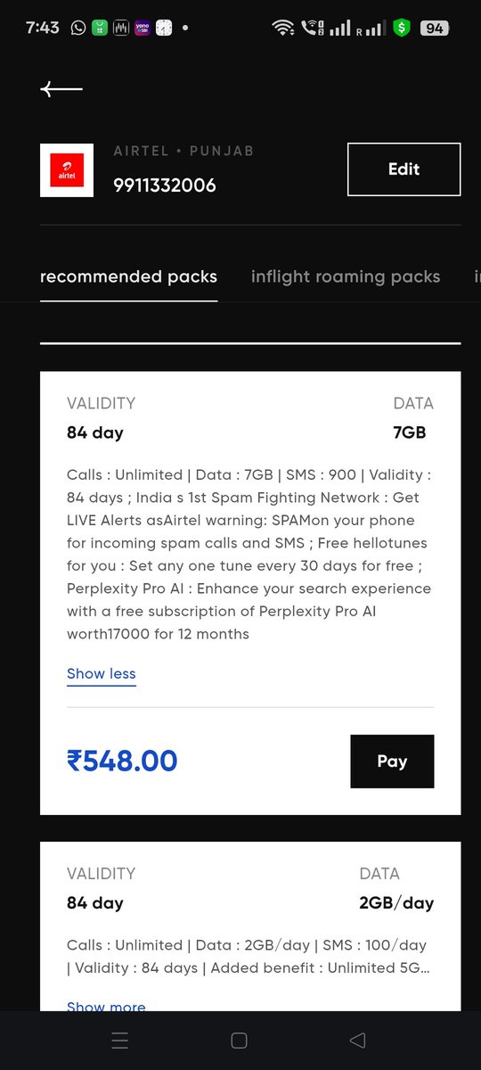 iforishwar's tweet photo. @TRAI please tell me your norms. My #airtel mobile plan validity till 12th August. I don't need to call anyone on 13th August 2025 so I didn't notice about expiry. Today very first morning many people trying to reach for any emergency. So they couldn't reach to me. But anyhow. https://t.co/uRk70Iowc5