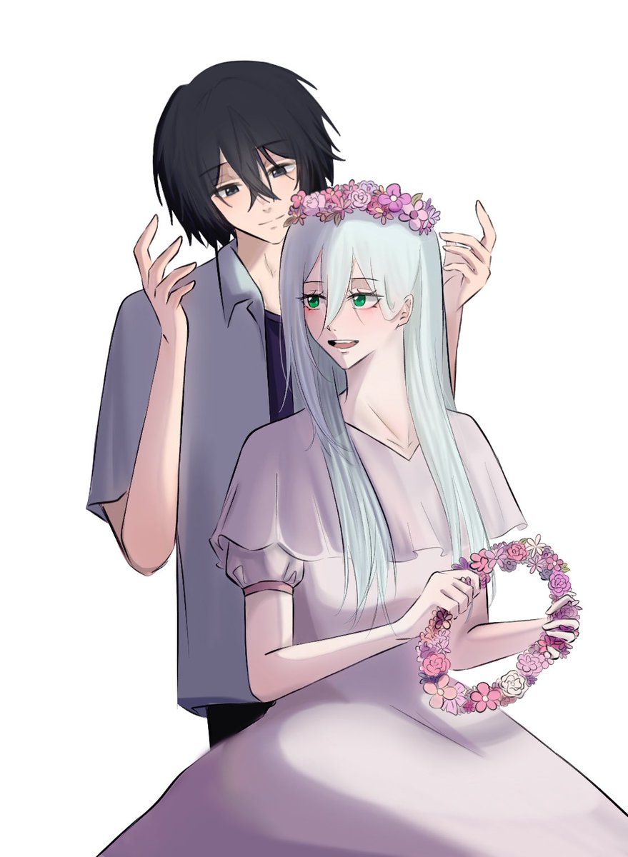 Zaya_zayaa1's tweet photo. I got lazy so didn’t do background, will draw another flower scene with full bg in the future :3  

#薫る花は凛とさく #KaoruHana #SakuSubaru https://t.co/RYYhNQmKOG