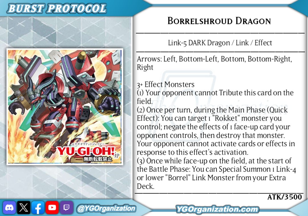 ygorganization's tweet image. ◆ Burst Protocol ◆
#yugioh #遊戯王